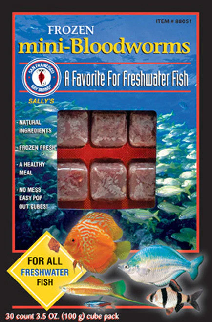 San Francisco Mini-Bloodworms Frozen Fish Food 3.5 oz SD-5 - Image 2