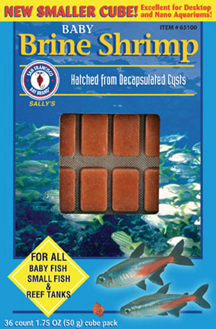 San Francisco Baby Brine Shrimp Frozen Fish Food 1.75 oz SD-5 - Image 2