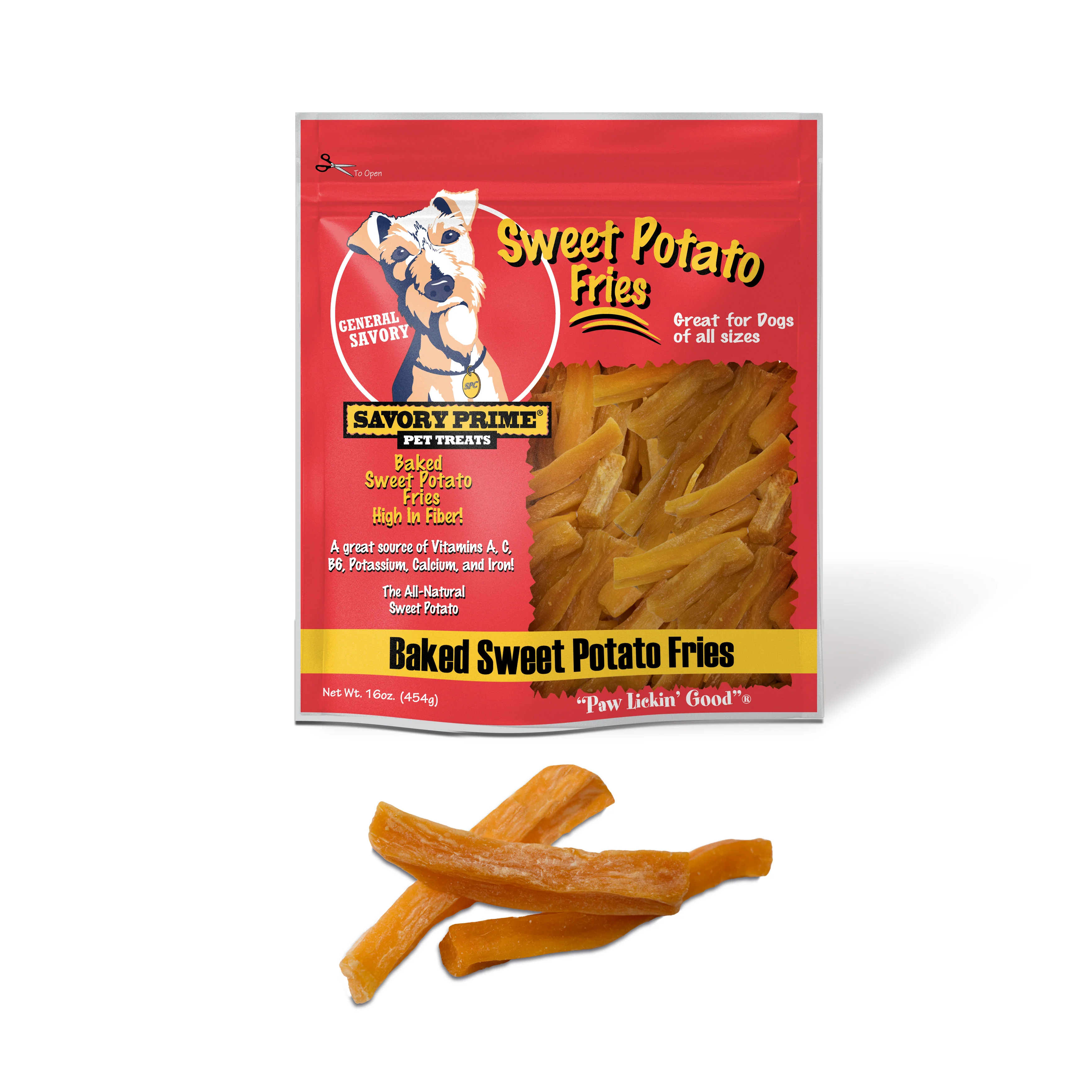Savory Prime Baked Sweet Potato Fries Dog Treat 16 oz