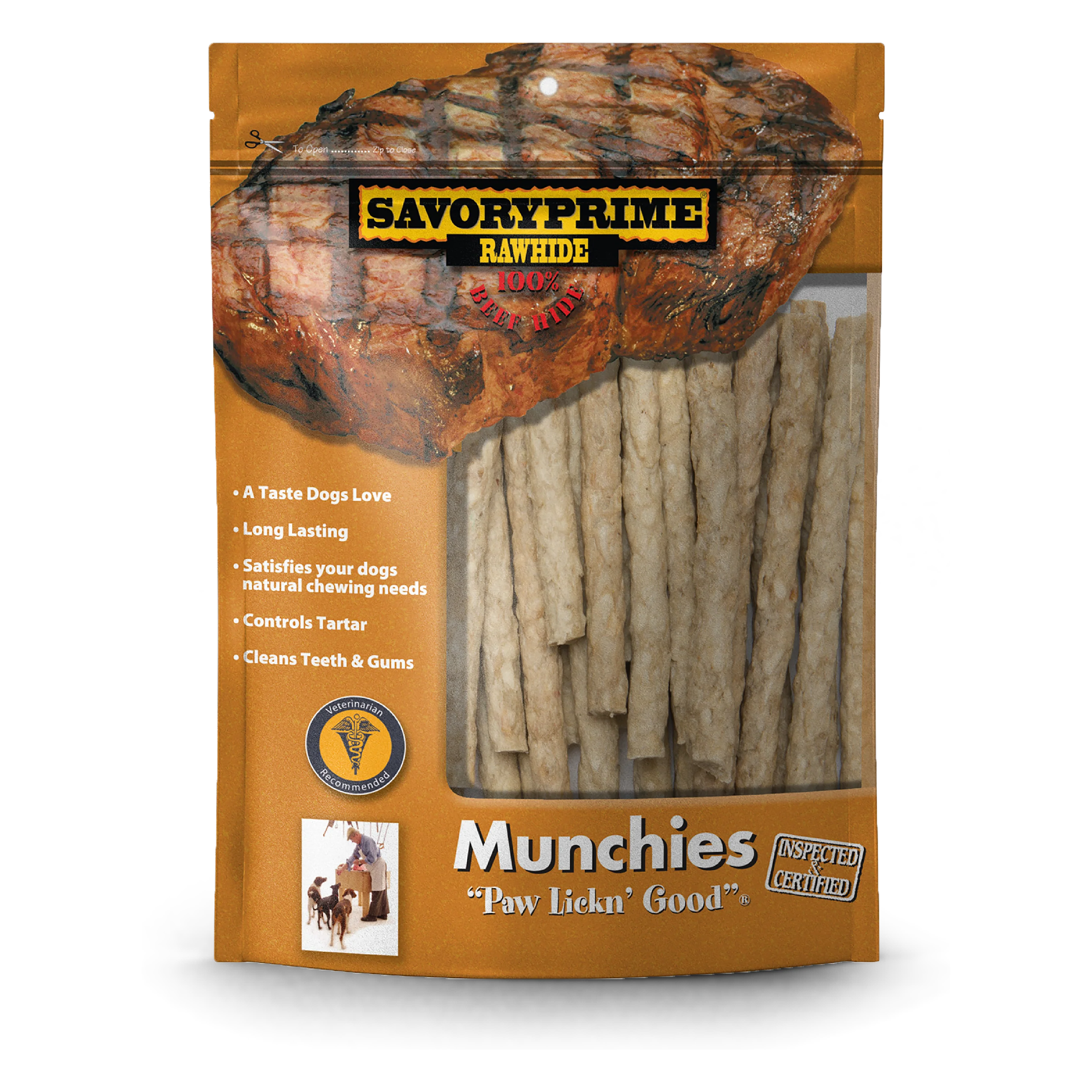 Savory Prime Munchie Sticks Dog Treat Natural 5 in, 30 pk