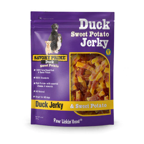 Savory Prime Natural Jerky Treats Sweet Potato & Duck 8 oz - Image 2