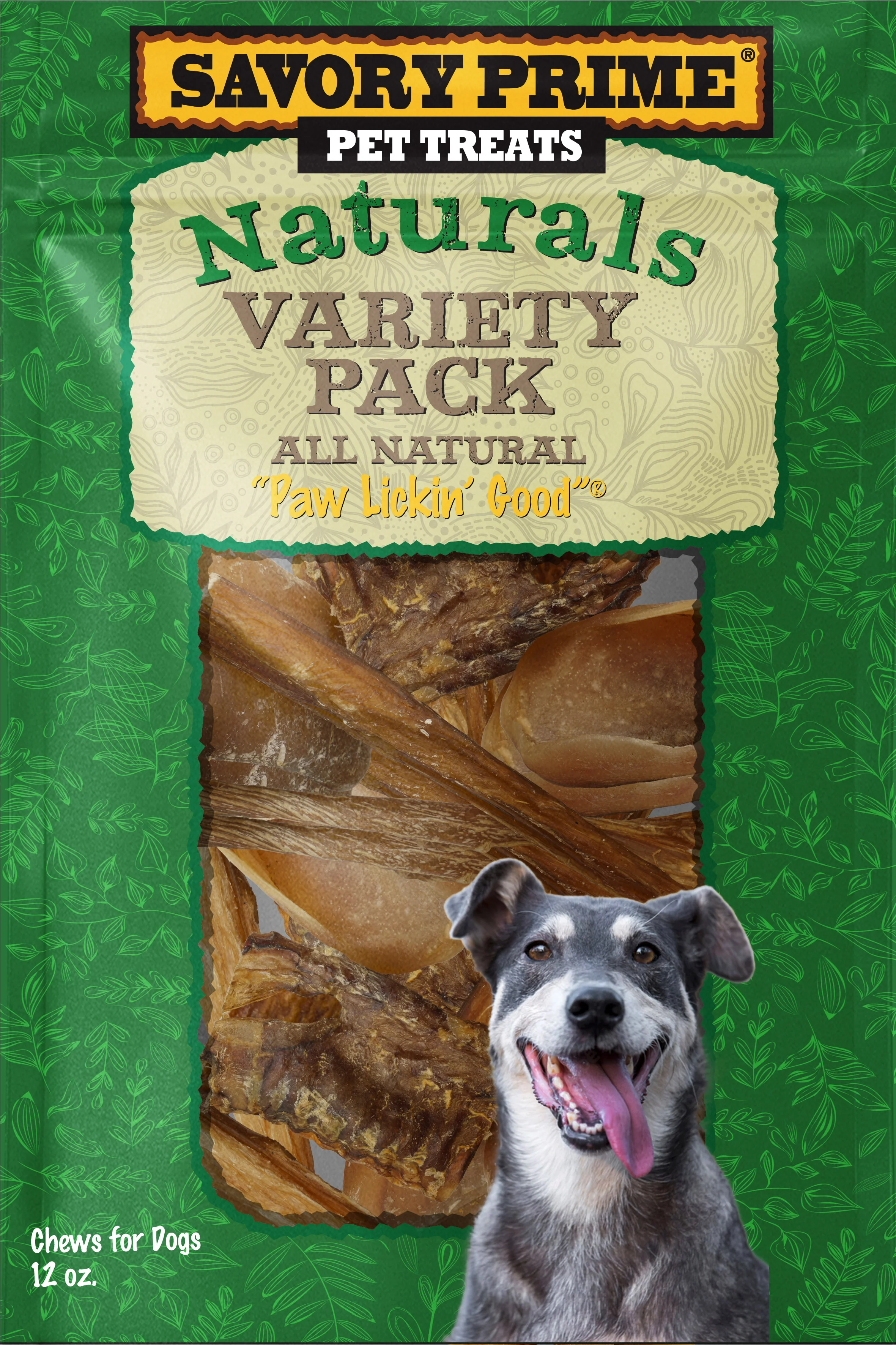 Savory Prime Naturals Dog Chews Variety Pack 12 oz