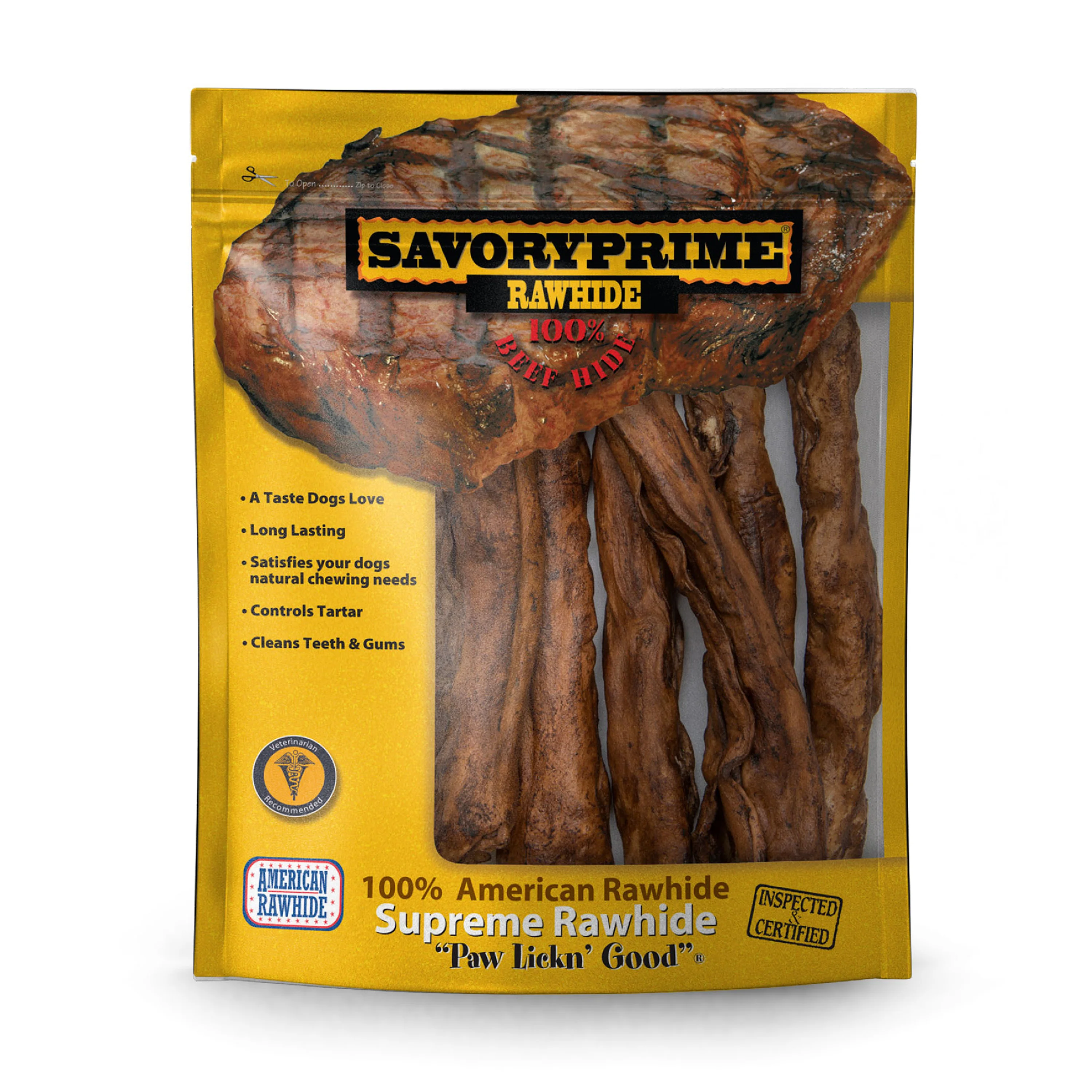 Savory Prime Supreme Rawhide Retriever Roll Beef 4.8 oz, 7 pk