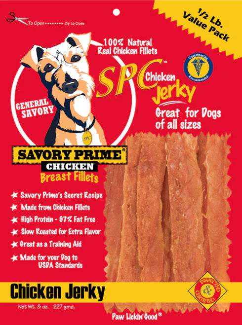 Savory Prime SPC Jerky Treats Chicken 8 oz - Image 2