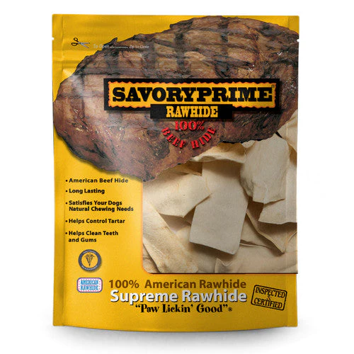 Savory Prime Supreme Rawhide Chips Natural 16 oz - Image 2