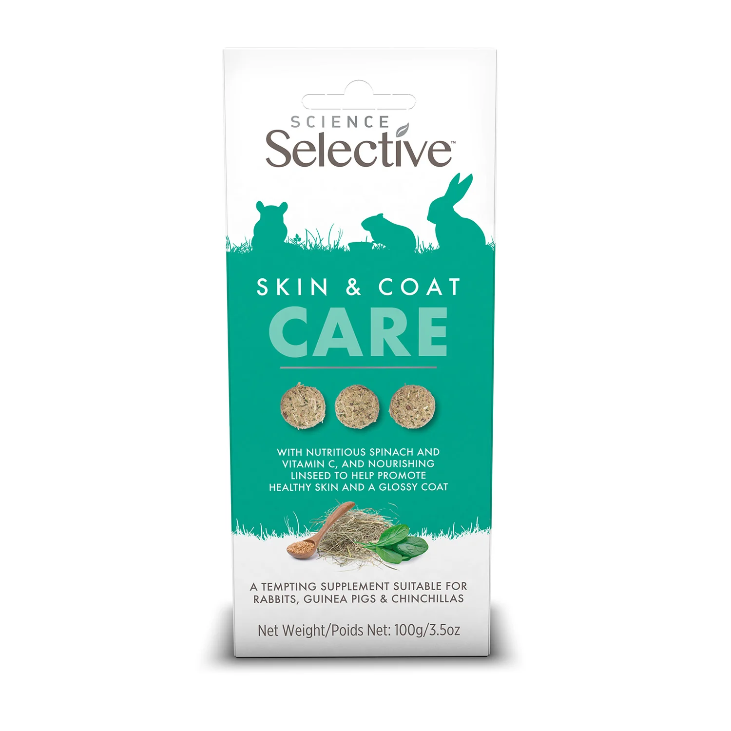 Science Selective Skin & Coat Care Small Animal Supplement 4ea/3.5 oz