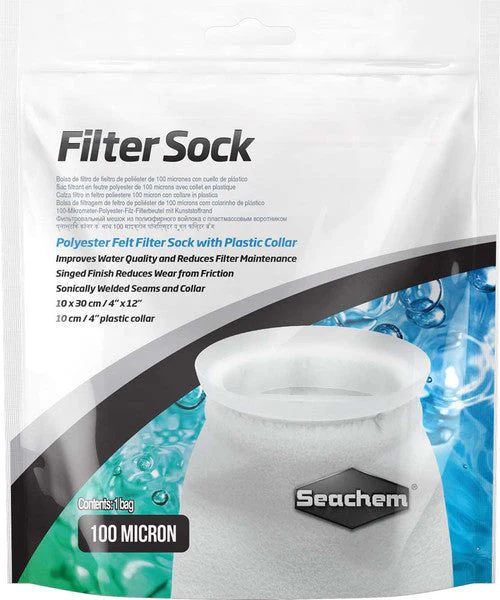 Seachem Filter Sock with Plastic Collar White 4in X 12in SM - Image 2