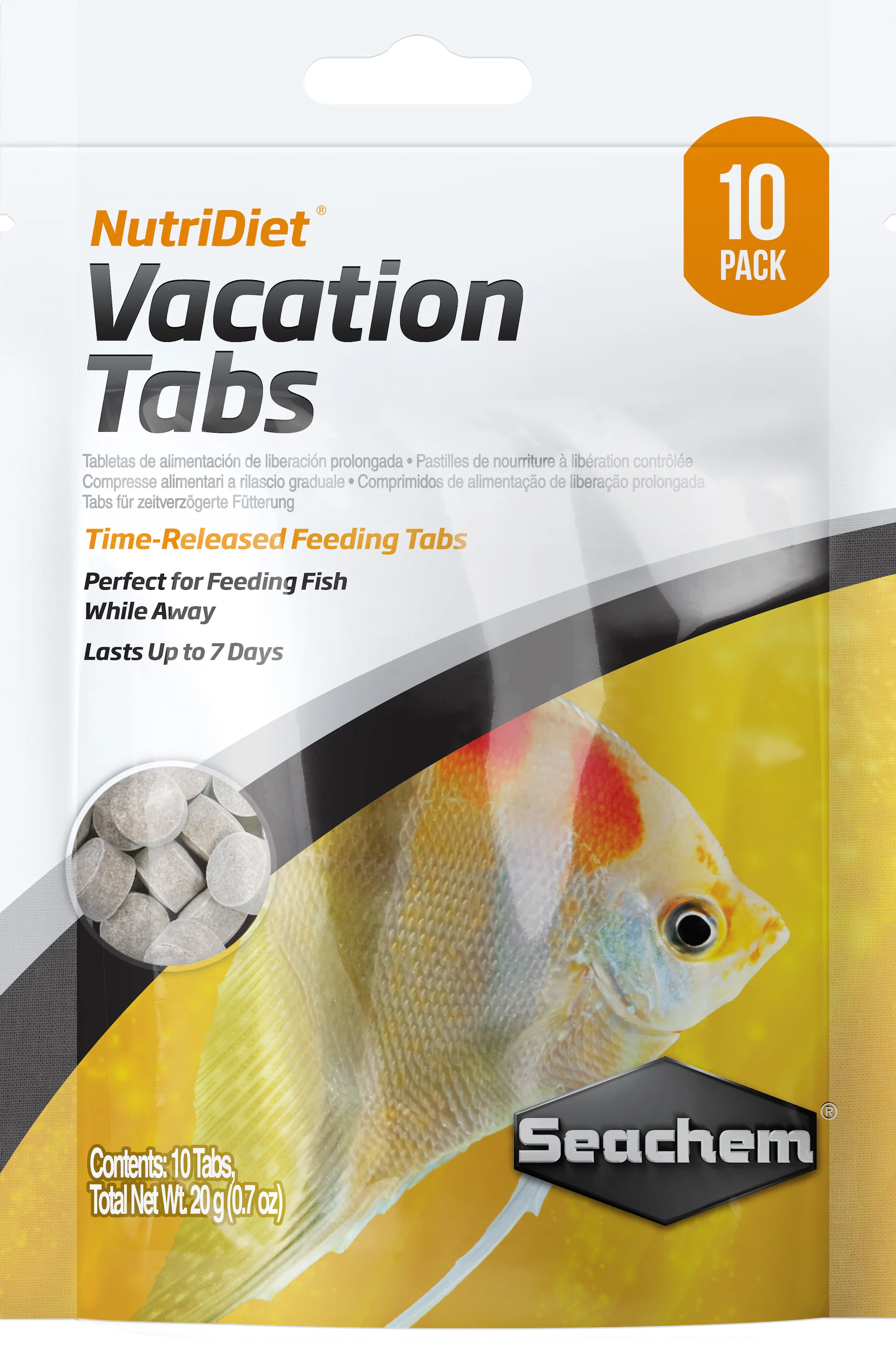 Seachem Laboratories Seachem NutriDiet Vacation Time-Released Tabs Fish Food 10 ct