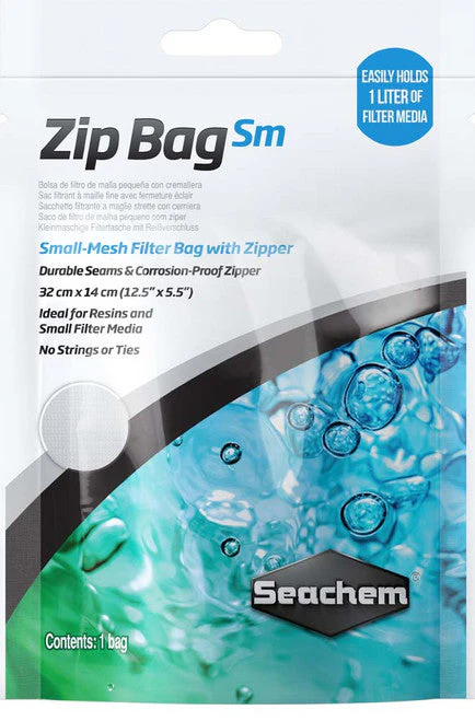 Seachem Mesh Filter Bag with Zipper SM mesh White 12.5in X 5.5in - Image 2