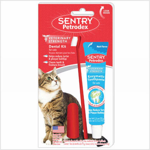 Petrodex Dental Care Kit for Cats with Malt Toothpaste Toothpaste: 2.5 oz - Image 2