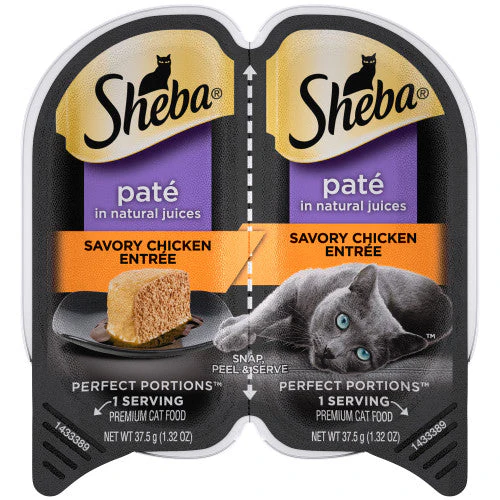 Sheba Perfect Portions Pate Wet Cat Food Savory Chicken 2.6oz - Image 2