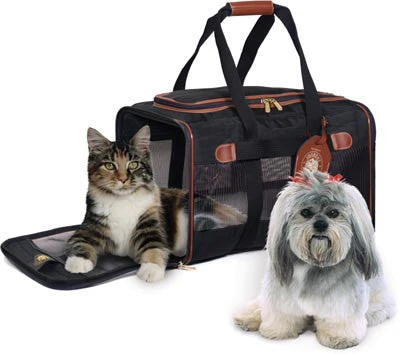 Sherpa's Pet Trading Company Original Deluxe Pet Carrier Black SM - Image 2