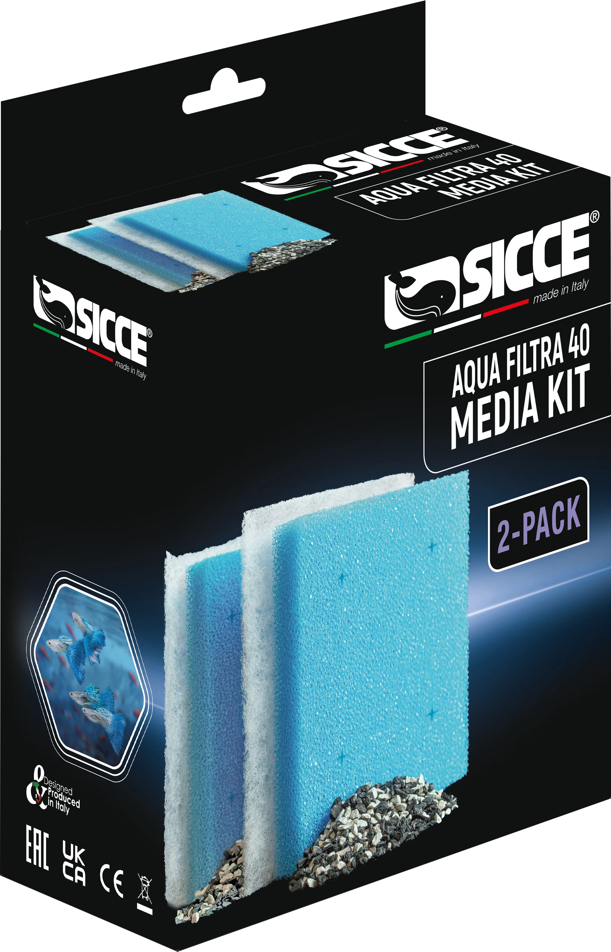 Sicce Aqua Filtra Media Kit 40 gal, 2 pk