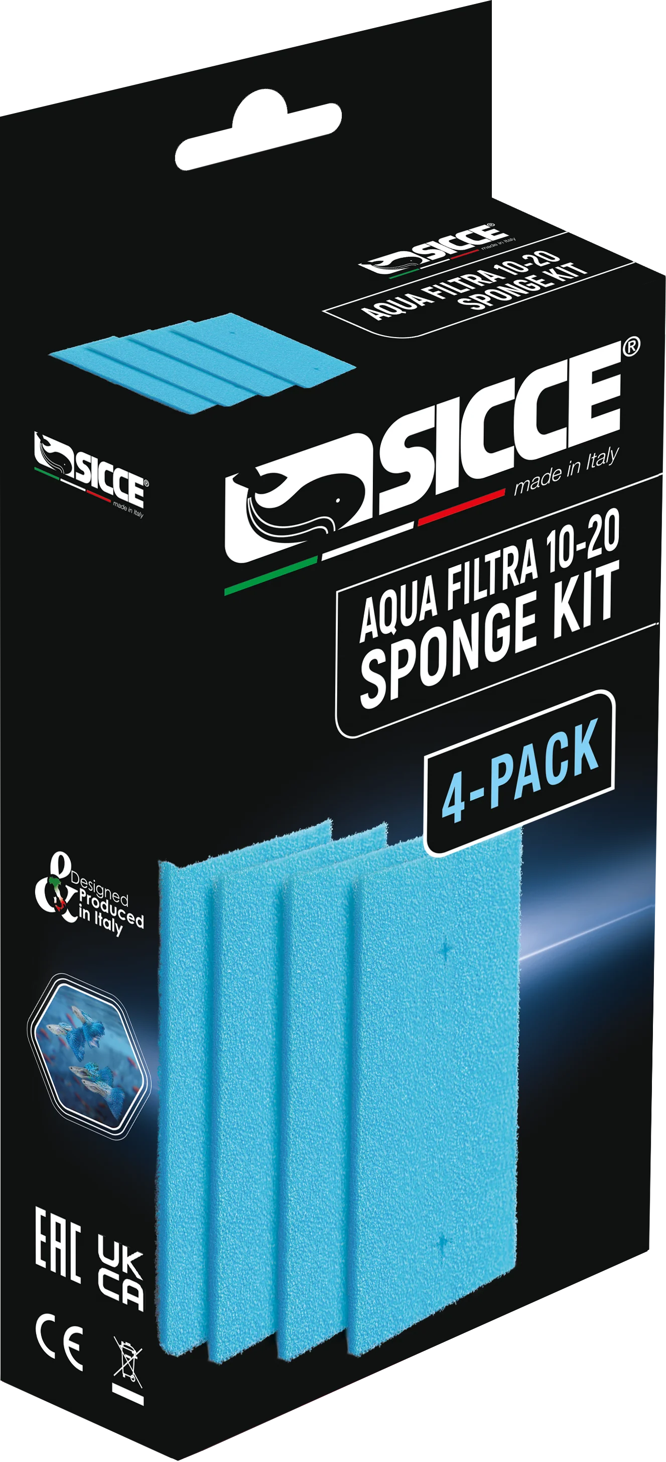 Sicce Aqua Filtra Sponge Kit 10-20 gal, 2 pk