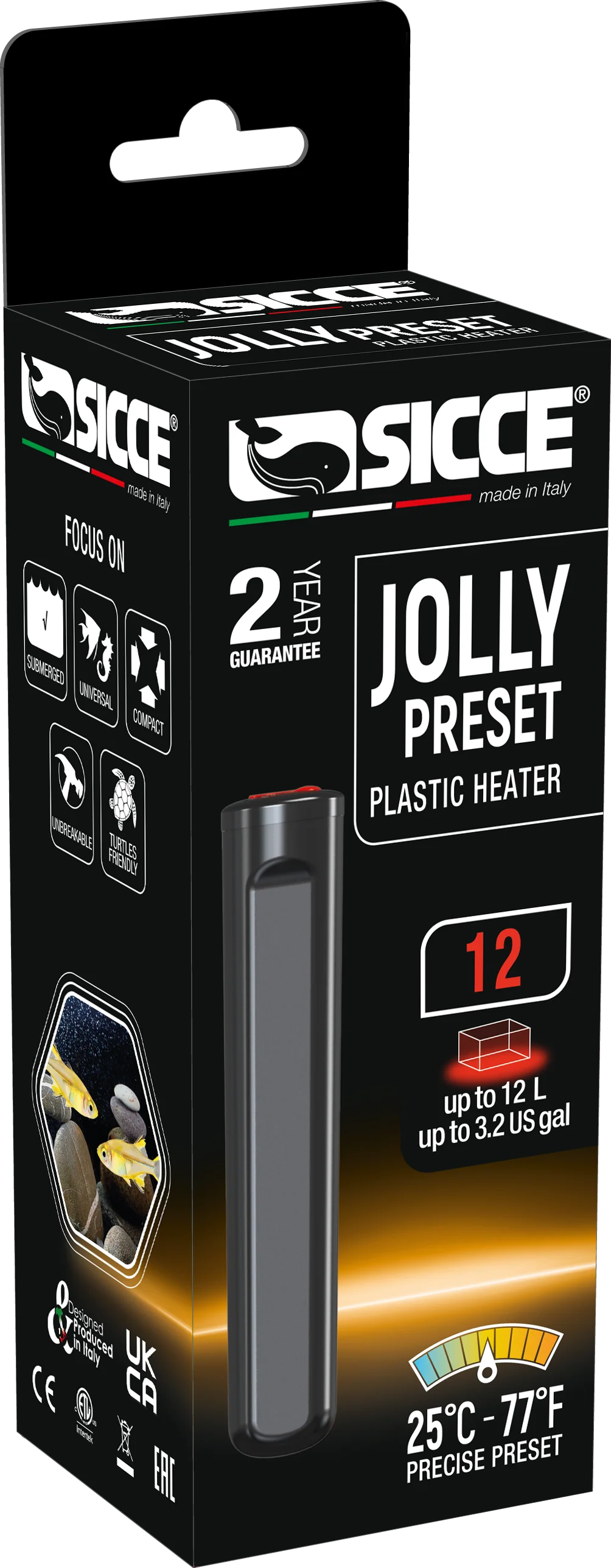 Sicce Jolly Preset Submersible Plastic Heater 12 W