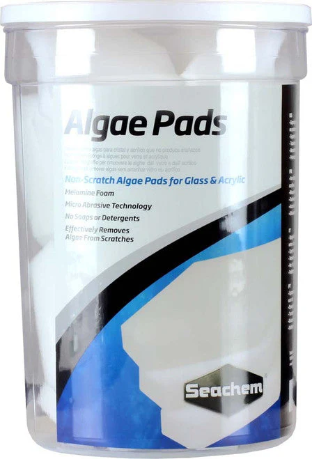 Seachem Algae Pad for Glass & Acrylic Aquariums White 15 mm 18 Pack - Image 2