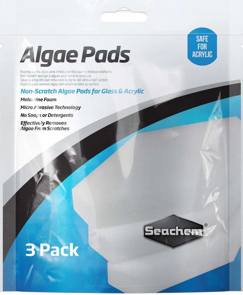 Seachem Algae Pad for Glass & Acrylic Aquariums White 25 mm 3 Pack - Image 2
