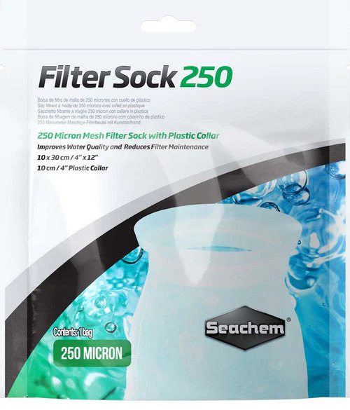 Seachem Mesh Filter Sock with Plastic Collar White 4in X 12in SM - Image 2