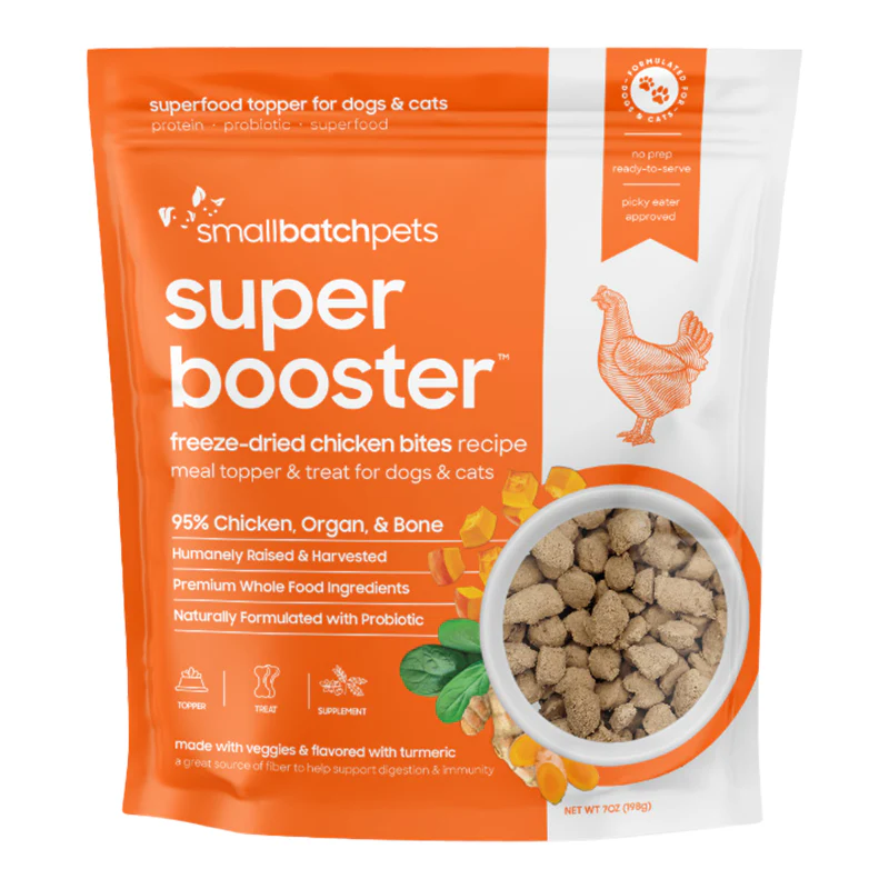 Small Batch Dog Cat Freeze-Dried Super Booster Chicken 7oz {L+x} - Image 2