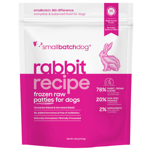 Small Batch Dog Frozen Rabbit Sliders 3lb SD-5