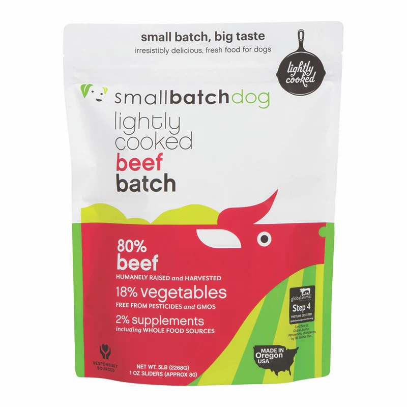 SMALLBATCH DOG FROZEN LIGHTLY COOKED BEEF 5LB {L-x} SD-5