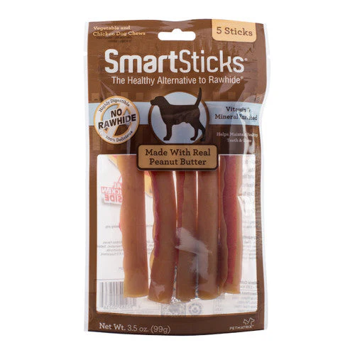 SmartBones SmartSticks Dog Treat Peanut Butter 5pk - Image 2