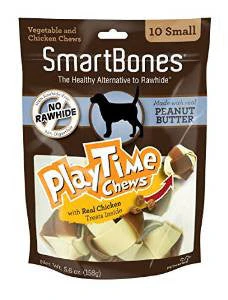 SmartBones PlayTime Chews Peanut Butter Small 10 Pk {L+1 } 923046 (D) - Image 2