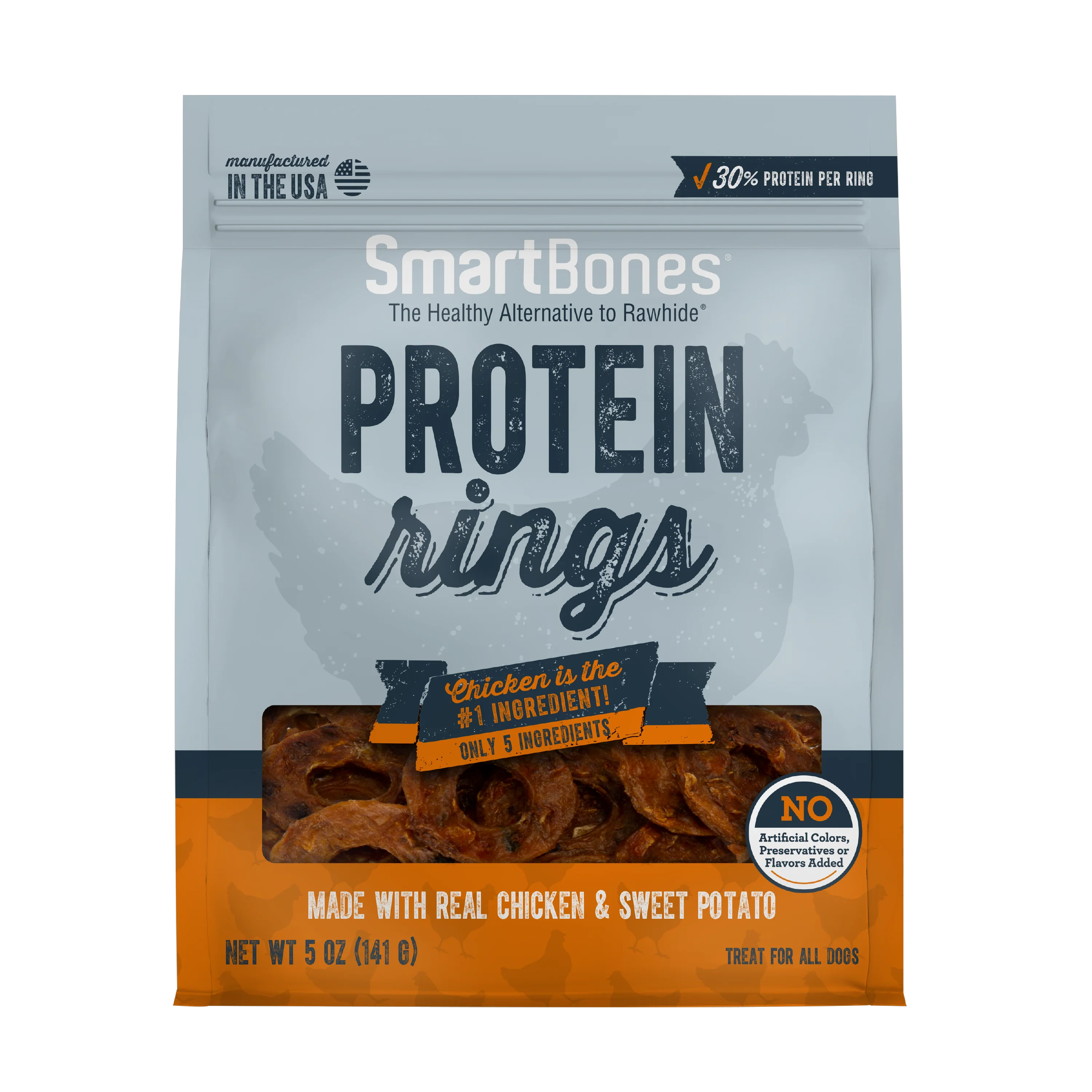 SmartBones Protein Rings Dog Treat Chicken & Sweet Potato 5 oz