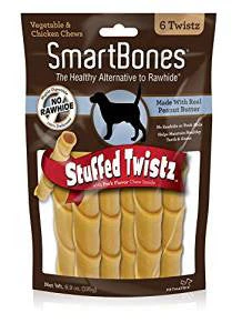 SmartBones Stuffed Twists Peanut Butter 6pck {L+1} 923019 (DD) - Image 2
