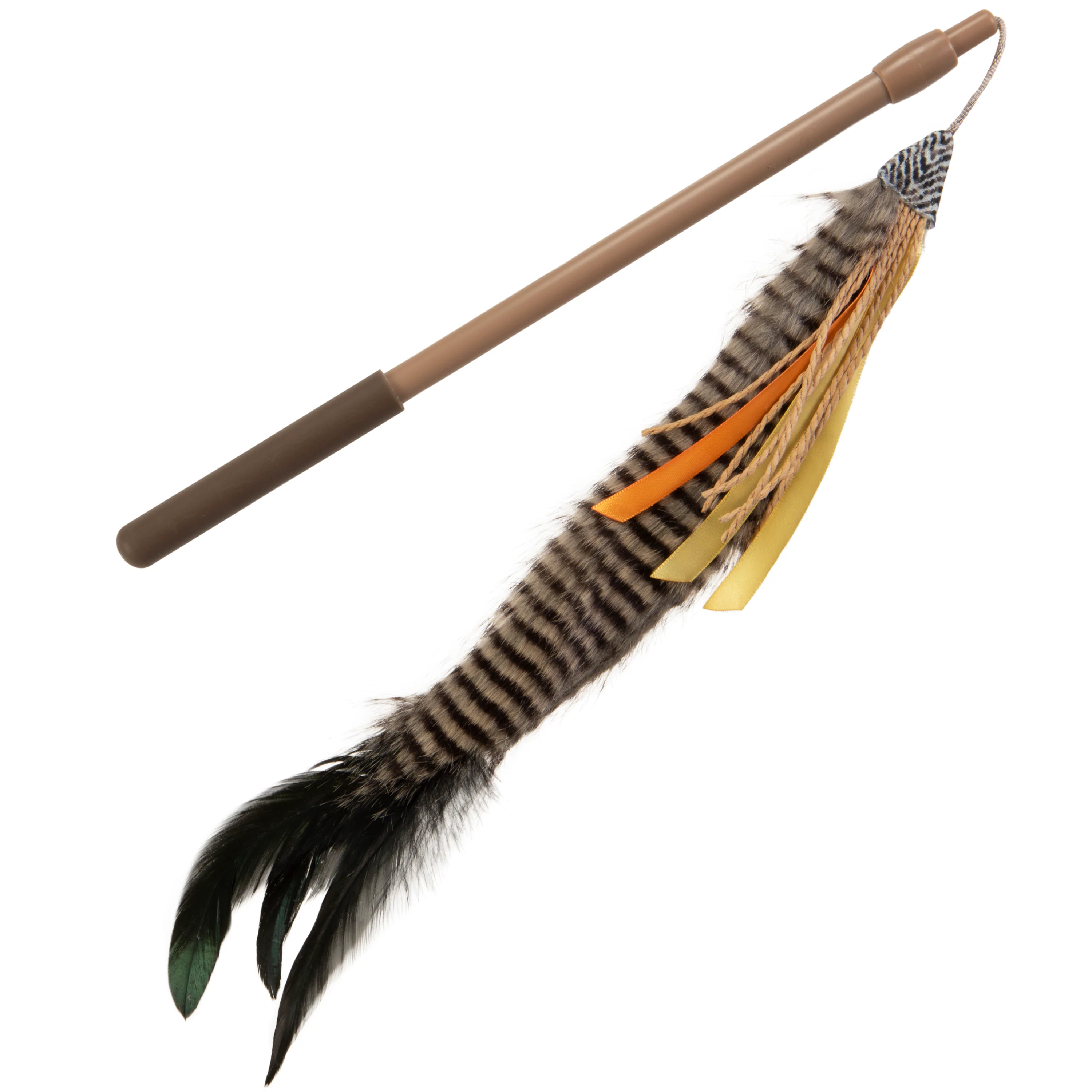 SmartyKat Fly 'N Frenzy Extendable HappyNip Silvervine/Catnip Wand Cat Toy Catnip Wand 24 in