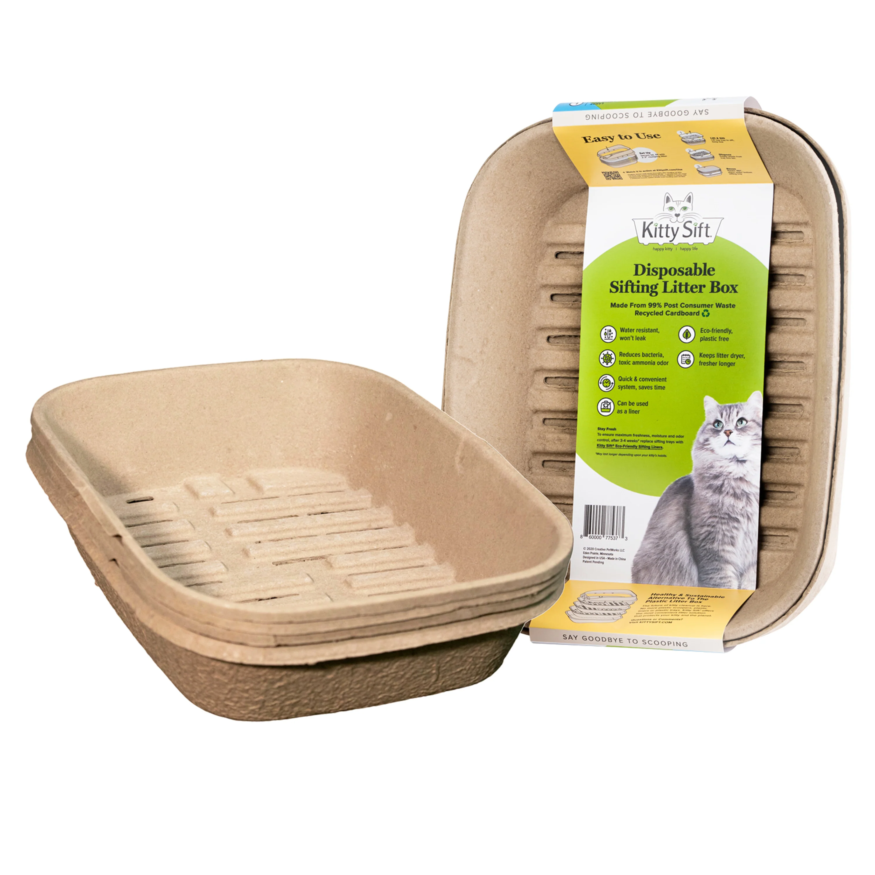 SmartyKat Kitty Sift Disposable Sifter Cat Litter Box Large