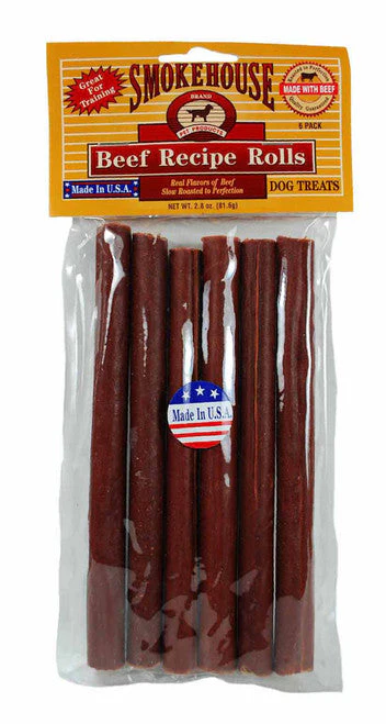 Smokehouse USA Made Beefy Rolls Dog Treats 2.8 oz 6 pk - Image 2