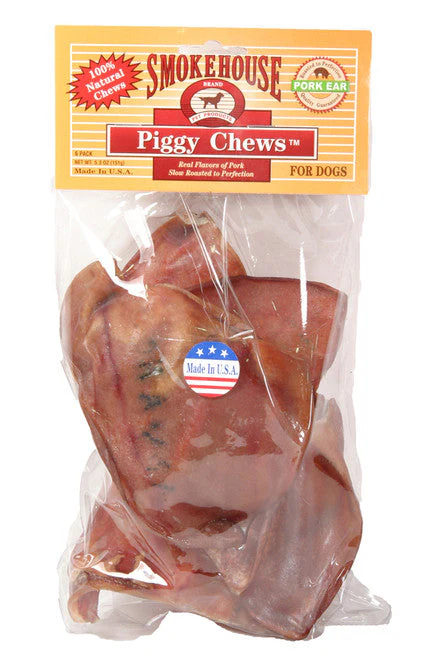 Smokehouse USA Made Natural Pig Ears Dog Chew 6 pk - Image 2