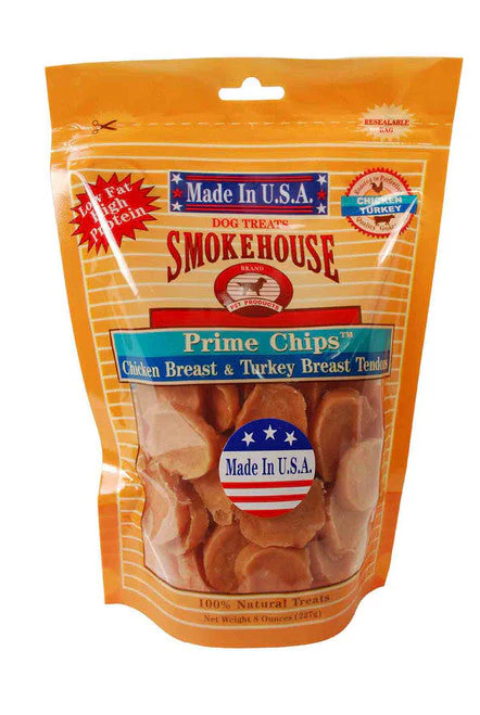 Smokehouse USA Made Prime Chips Dog Treat Chicken & Turkey 8 oz - Image 2
