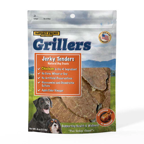 Savory Prime Girllers Jerky Tenders Dog Treats Chicken 4 oz - Image 2
