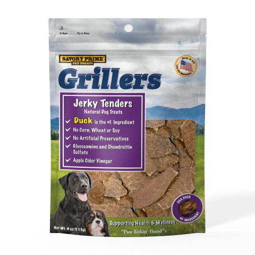 Savory Prime Girllers Jerky Tenders Dog Treats Duck 4 oz - Image 2
