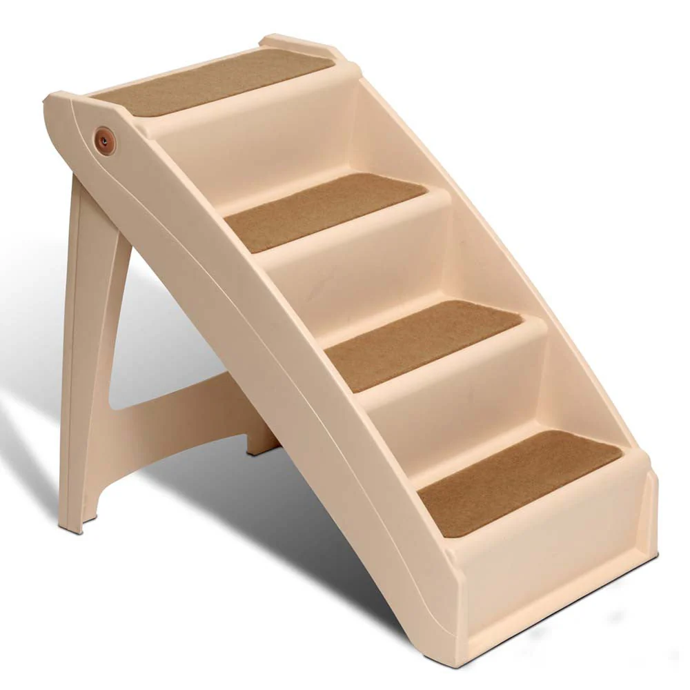 Solvit CozyUp Folding Pet Steps Tan 25in XL