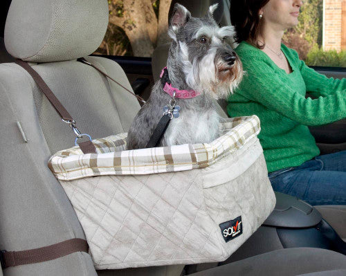 Solvit Deluxe Dog Booster Seat Tan LG - Image 2