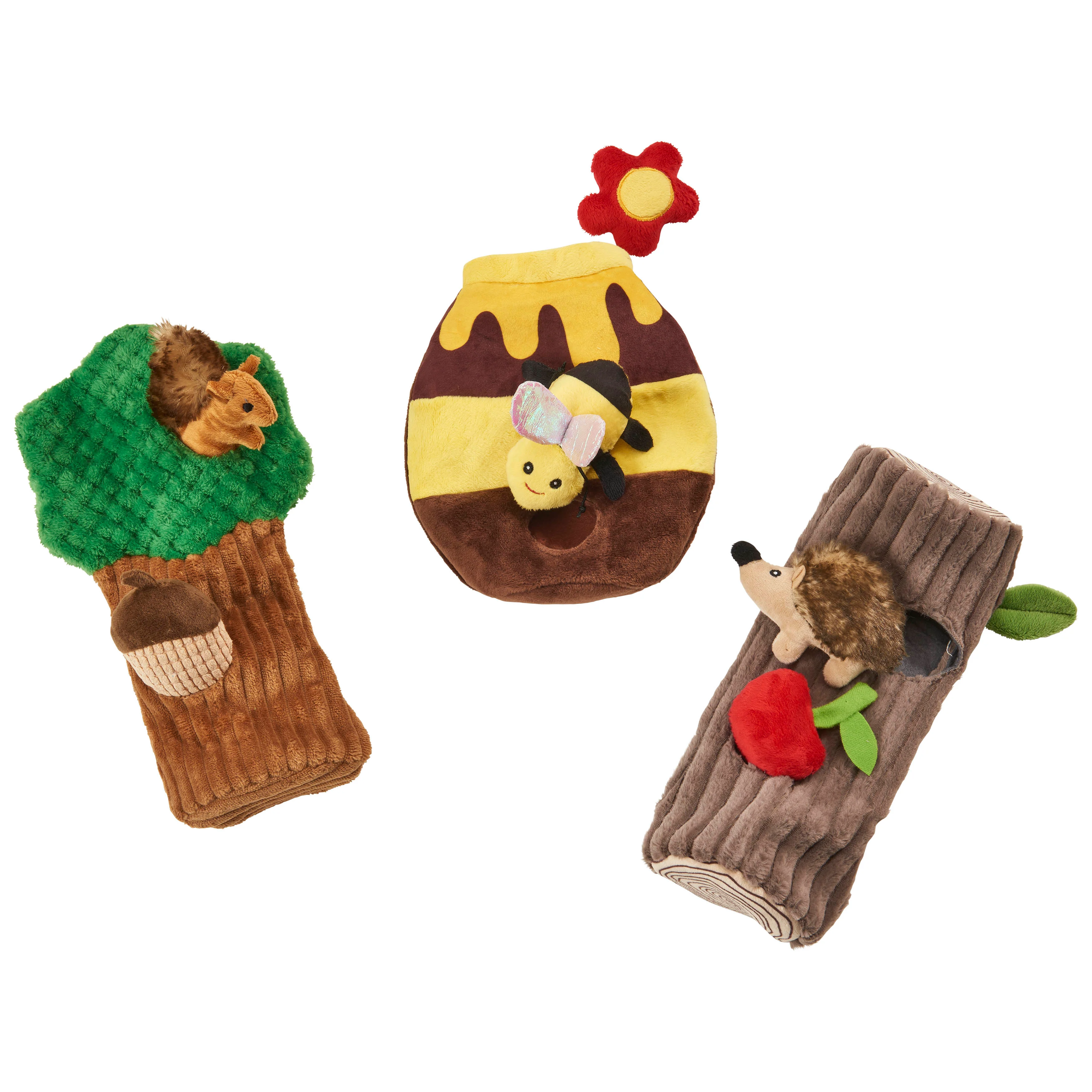 Spot Crinkler Fabric Puzzle Dog Toy Assorted Color 11 in 1ea