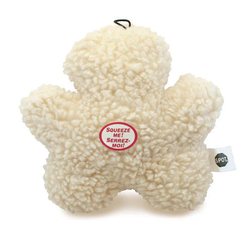 Spot Fleece Dog Toy Chewman Natural 8 in - Image 2