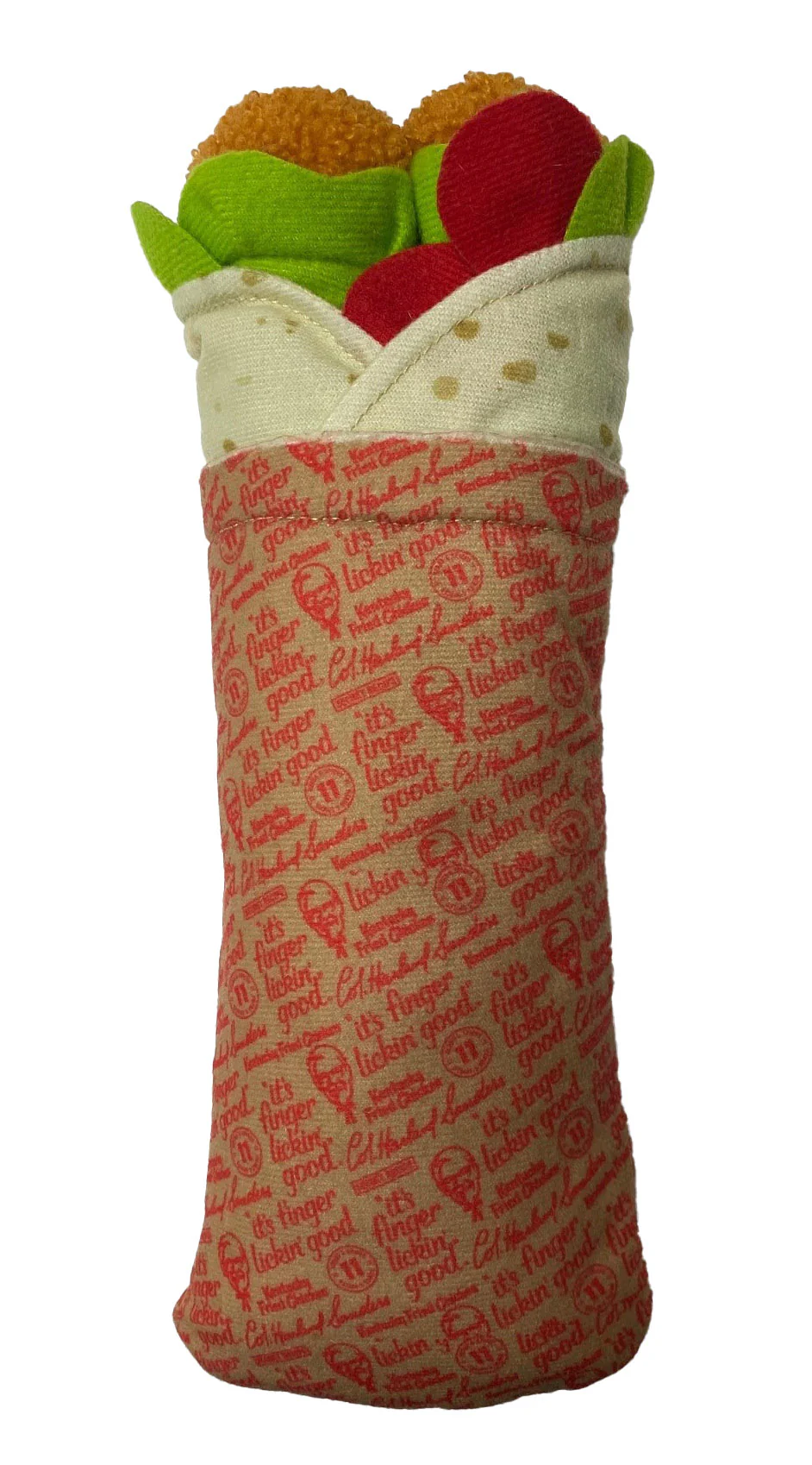 Spot Kentucky Fried Chicken Chicken Wrap Hug & Kick w/ Catnip Cat Toy 10 in