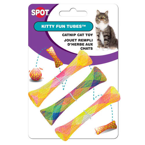 Spot Kitty Fun Tubes Catnip Toy Assorted 3.25 in 3 Pack - Image 2