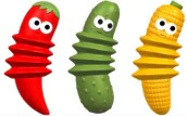 Spot Latex Foods Dog Toy Assorted Color 8 in 1ea