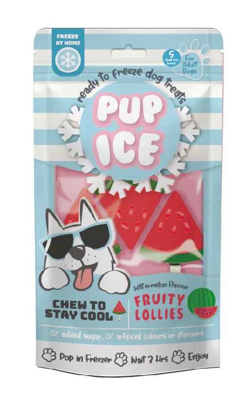 Spot Pup Ice Dog Chew Treat Fruity Lollie Watermelon 3 pk
