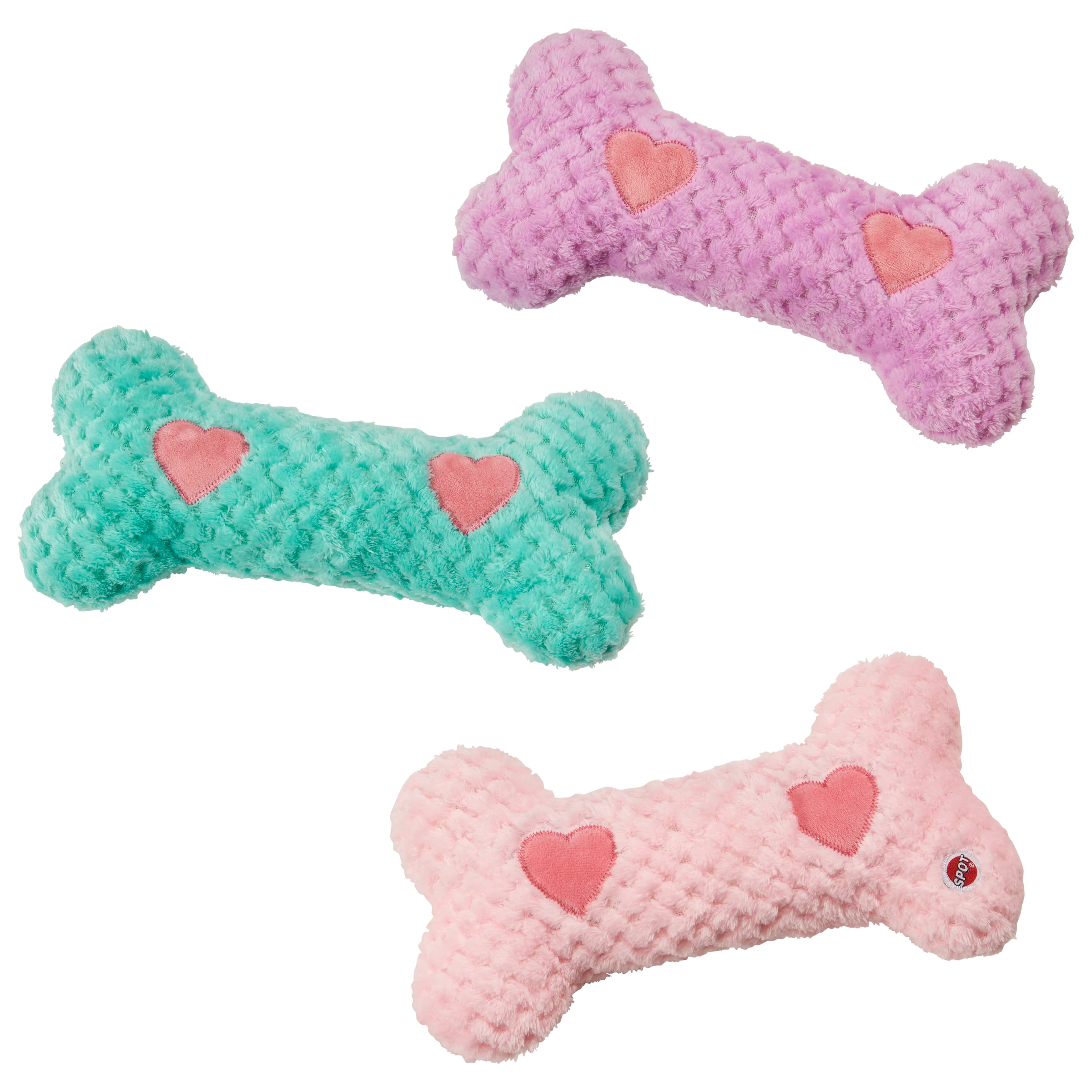 Spot Soothers Warm Hug Bone Dog Toy Assorted Color 12 in 1ea