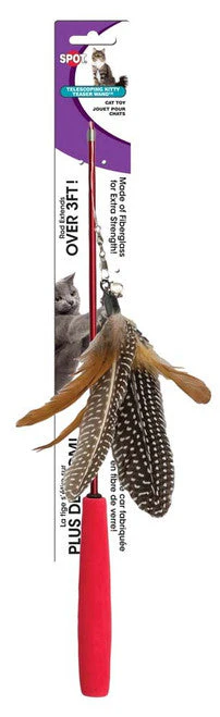 Spot Telescoping Kitty Teaser Wand Cat Toy Assorted 36 in - Image 2