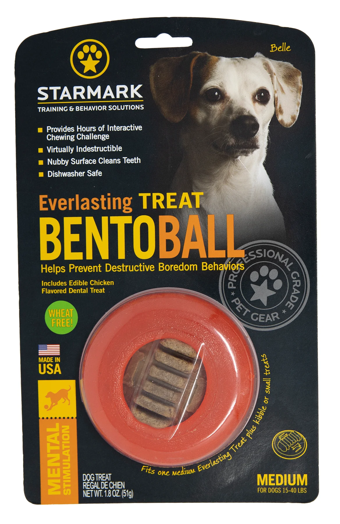 Starmark Everlasting Treat Bento Ball Dog Chew Toy Medium