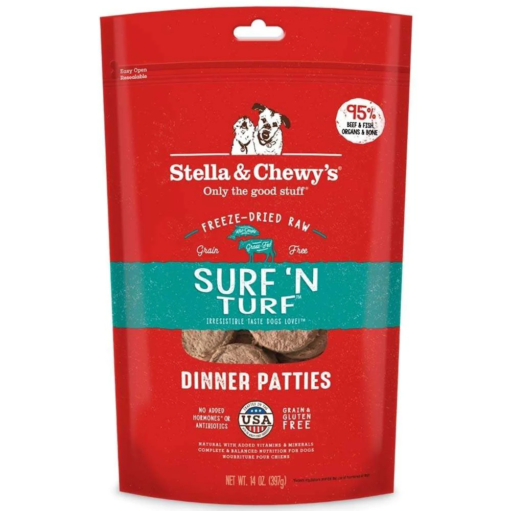 Stella & Chewy's Freeze Dried Surf & Turf Dinner Dog 14z {L+1x} 860272
