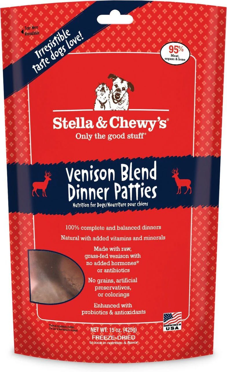 Stella & Chewy's Freeze Dried Venison Blend Dinner Dog 14z {L+1x} 860275