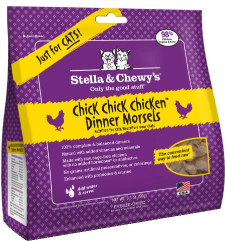 Stella & Chewy's 3.5 oz. Freeze-Dried Chick, Chick, Chicken Dinner for Cats {L+1} 860160